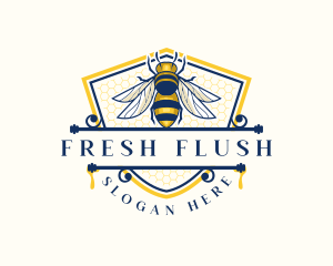 Honeybee Organic Farm logo design