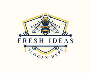 Honeybee Organic Farm logo design