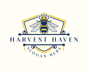 Honeybee Organic Farm logo design