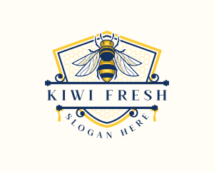 Honeybee Organic Farm logo design