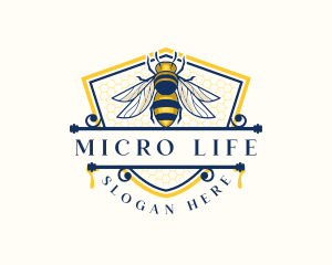 Honeybee Organic Farm logo design