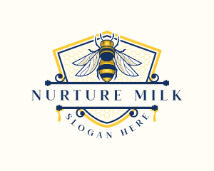 Honeybee Organic Farm logo design