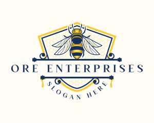 Honeybee Organic Farm logo design