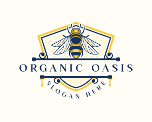 Honeybee Organic Farm logo design