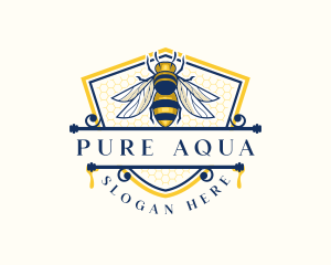 Honeybee Organic Farm logo design