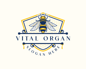 Honeybee Organic Farm logo design