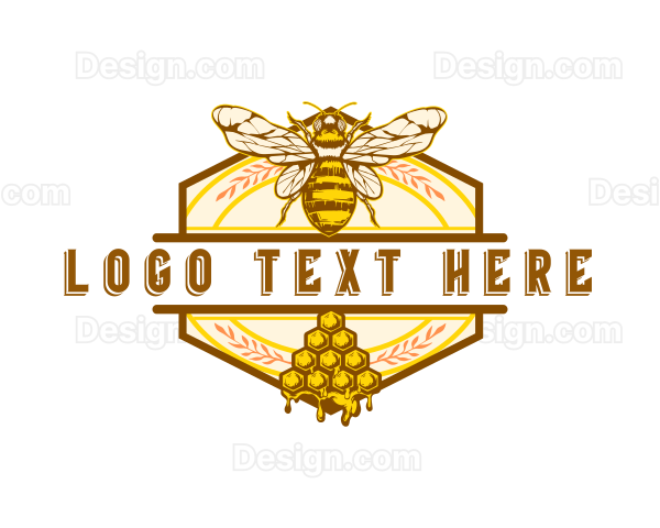 Honey Bee Insect Logo