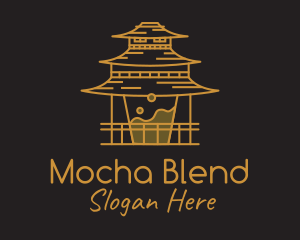 Coffee Temple Outline logo design