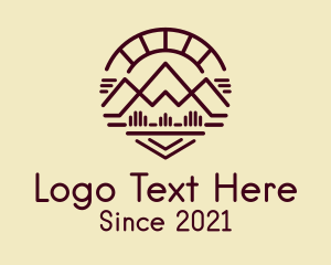 Minimalist Brown Mountain logo