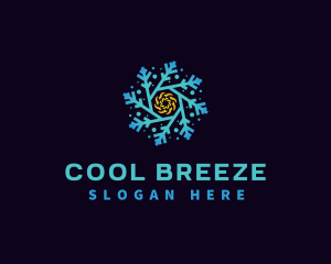 Snowflake HVAC Heating Cooling logo