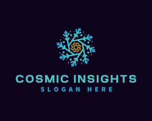 Snowflake HVAC Heating Cooling logo design