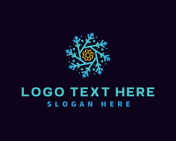 Snow logo example 4