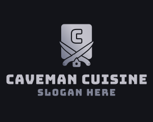 Knife Chopping Board Cuisine logo design