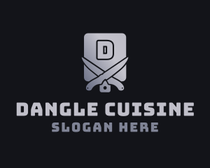 Knife Chopping Board Cuisine logo design