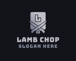 Knife Chopping Board Cuisine logo design