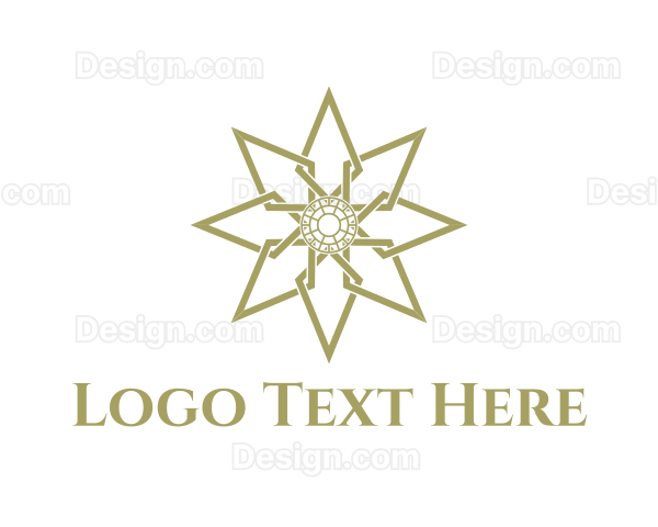 Golden Star Pattern Logo