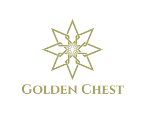 Golden Star Pattern logo design