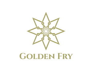 Golden Star Pattern logo design