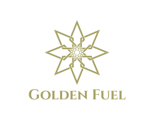 Golden Star Pattern logo design