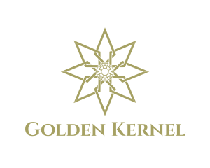 Golden Star Pattern logo design