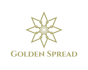 Golden Star Pattern logo design