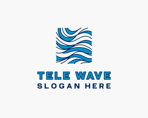 Technology Waves Cyberspace logo design