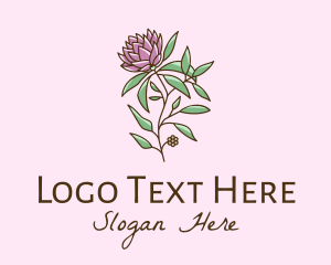 Chrysanthemum Flower Plant logo