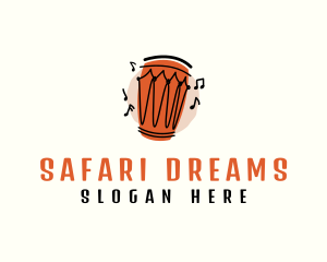 African Drum Music logo design