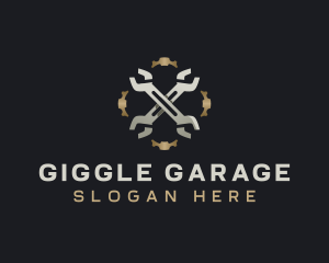 Garage Mechanic Wrench logo design