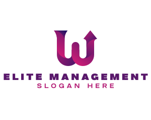 Generic Management Arrow Letter W logo