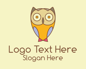 Colorful Owl Cartoon  logo