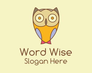 Colorful Owl Cartoon  logo design