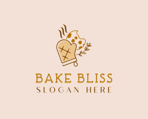 Cookie Baking Oven Mitts logo design