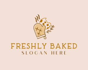 Cookie Baking Oven Mitts logo design