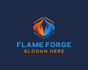 Flame Energy Fuel logo design