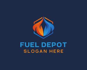 Flame Energy Fuel logo design