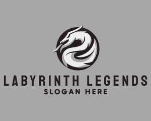 Fierce Dragon Serpent logo design