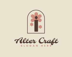 Crafty Floral Candle logo design