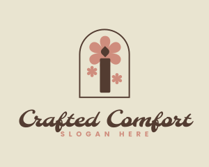 Crafty Floral Candle logo design