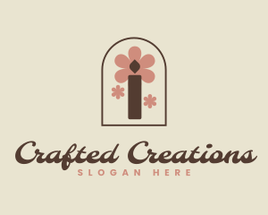 Crafty Floral Candle logo design