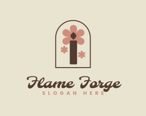 Crafty Floral Candle logo design