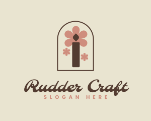 Crafty Floral Candle logo design