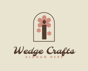 Crafty Floral Candle logo design