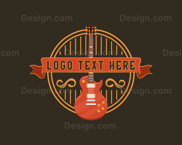 Rockstar Musician Guitar Logo