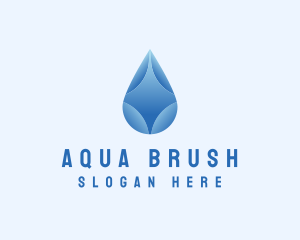 Gradient Water Droplet logo design