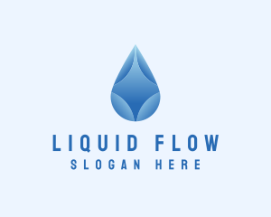 Gradient Water Droplet logo design