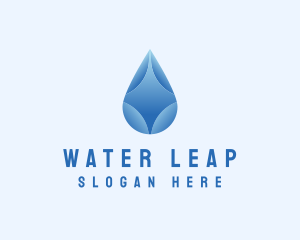 Gradient Water Droplet logo design