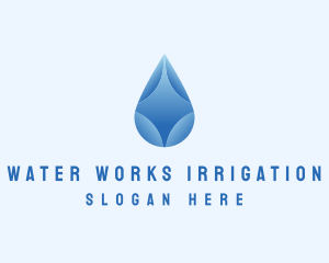 Gradient Water Droplet logo design