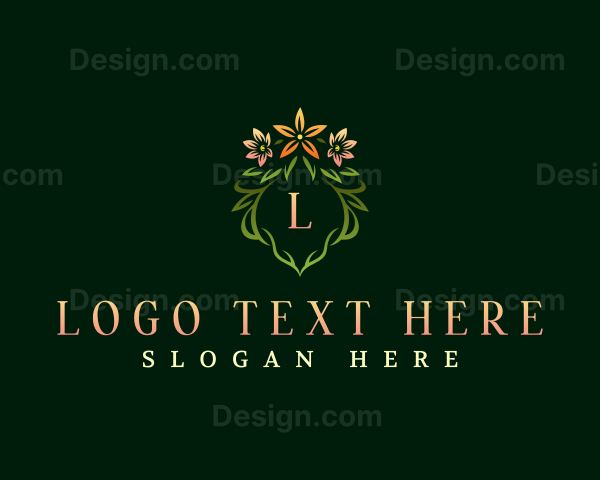 Elegant Flower Wreath Logo