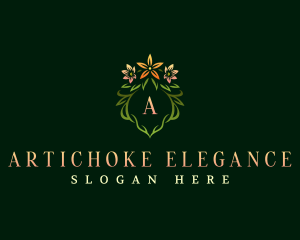 Elegant Flower Wreath  logo design